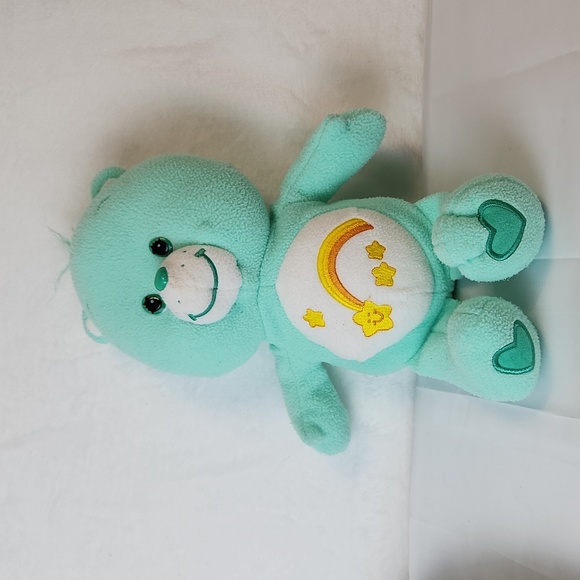 Care Bears Wish Bear Plush Toy Stuffed Animal Green 2005 - Picture 1 of 11